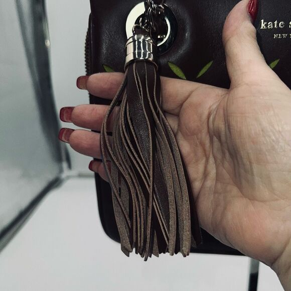 Kate Spade Laser Cut Chain Double Handle Shoulder Leather Bag - Picture 3 of 16